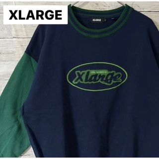 XLARGE エクストララージ スウェット L パイルロゴ センターロゴ