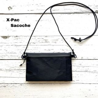 X-PAC サコッシュ　ショルダー　ウエストポーチ（マチあり）ブラック(登山用品)