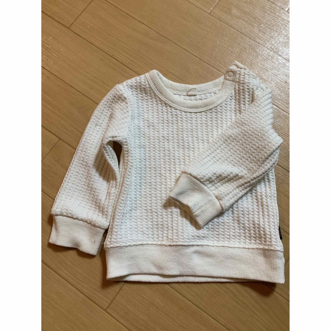 babyGAP(ベビーギャップ)のGAP ダウン　ワッフルロンT スエット　ツイード  スポーティー　中綿アウター キッズ/ベビー/マタニティのベビー服(~85cm)(ジャケット/コート)の商品写真