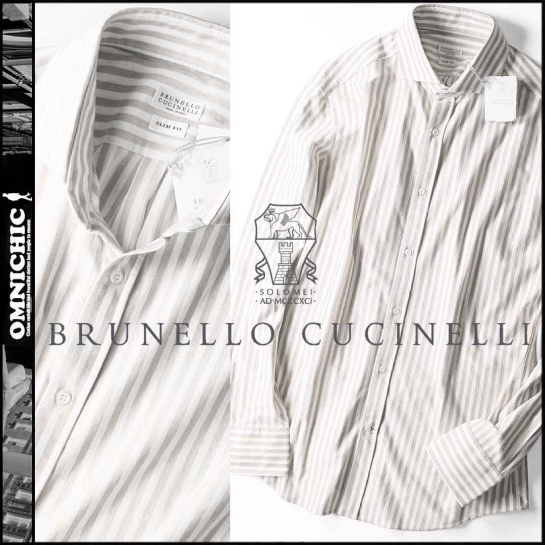 贅沢ストレッチBRUNELLO CUCINELLIブルネロクチネリニットシャツS