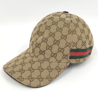 グッチ(Gucci)のGUCCI 帽子 ベースボールキャップ GGキャンバス シェリーライン(キャップ)