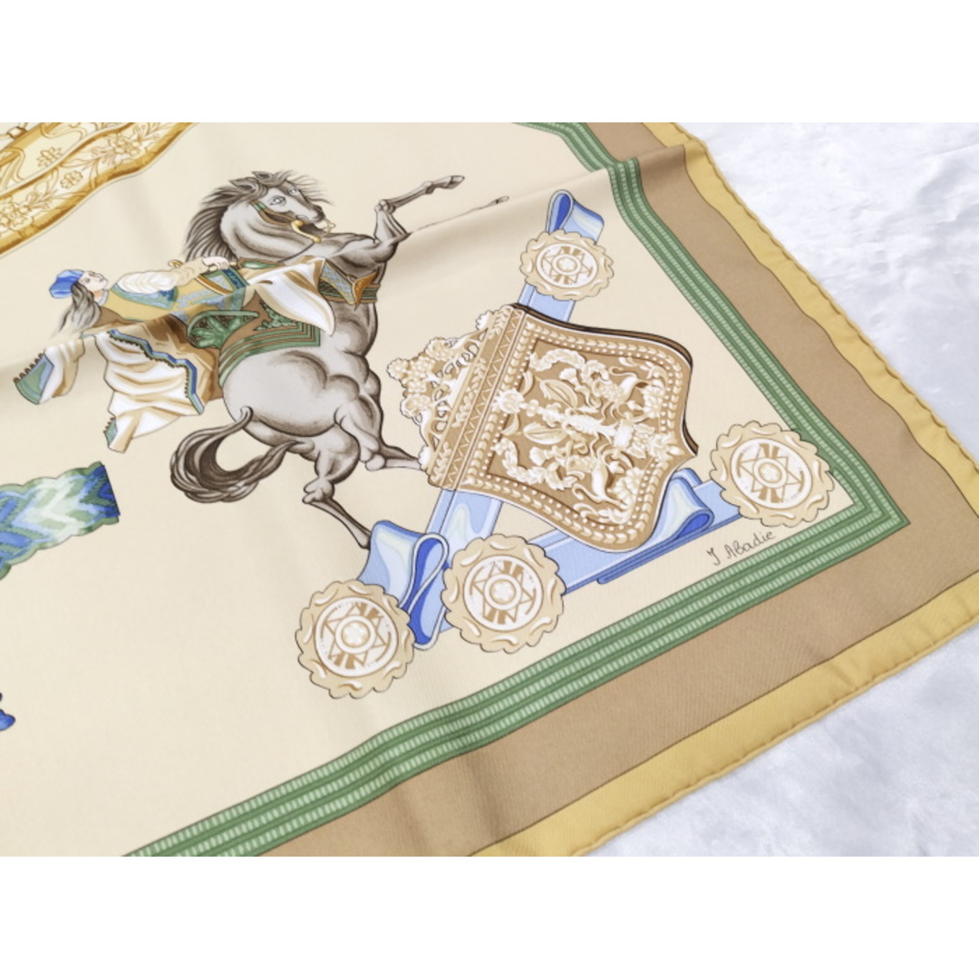 HERMES - HERMES カレ 90 スカーフ ホースプリント 騎馬 シルク HERMES - HERMES カレ 90 スカーフ ホースプリント 騎馬 シルク