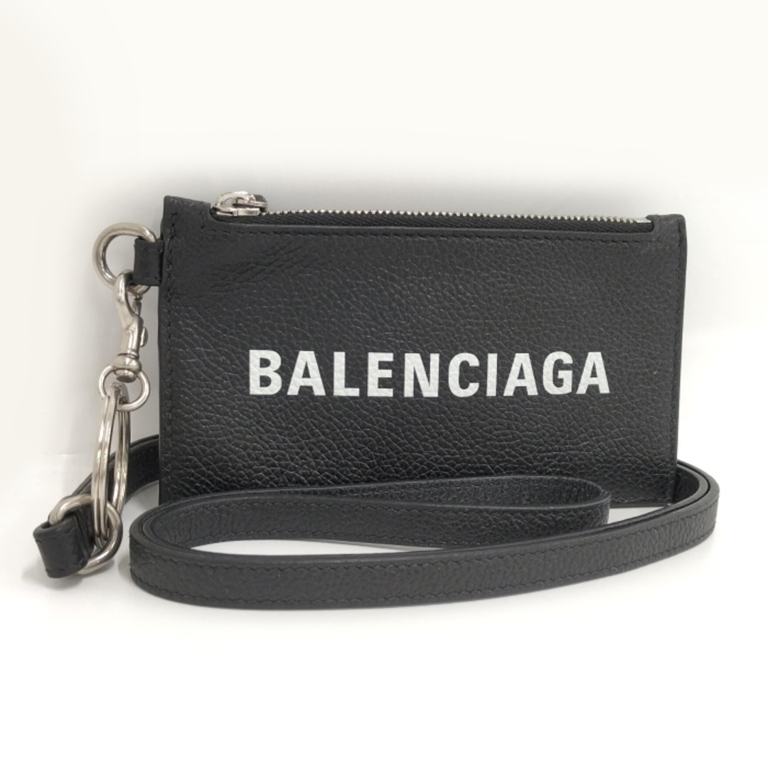 BALENCIAGA カードケース キーリング コインケース レザー ブラック