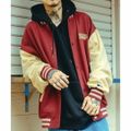 【BURGUNDY】【MEDIUM】SWEAT STADIUM JKT