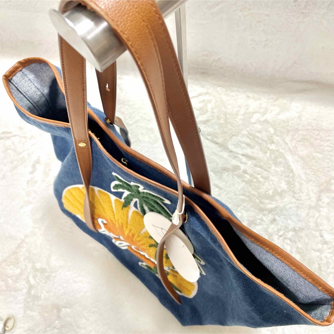 タグ付き未使用 訳あり See by Chloe アンディ デニムレザー トート