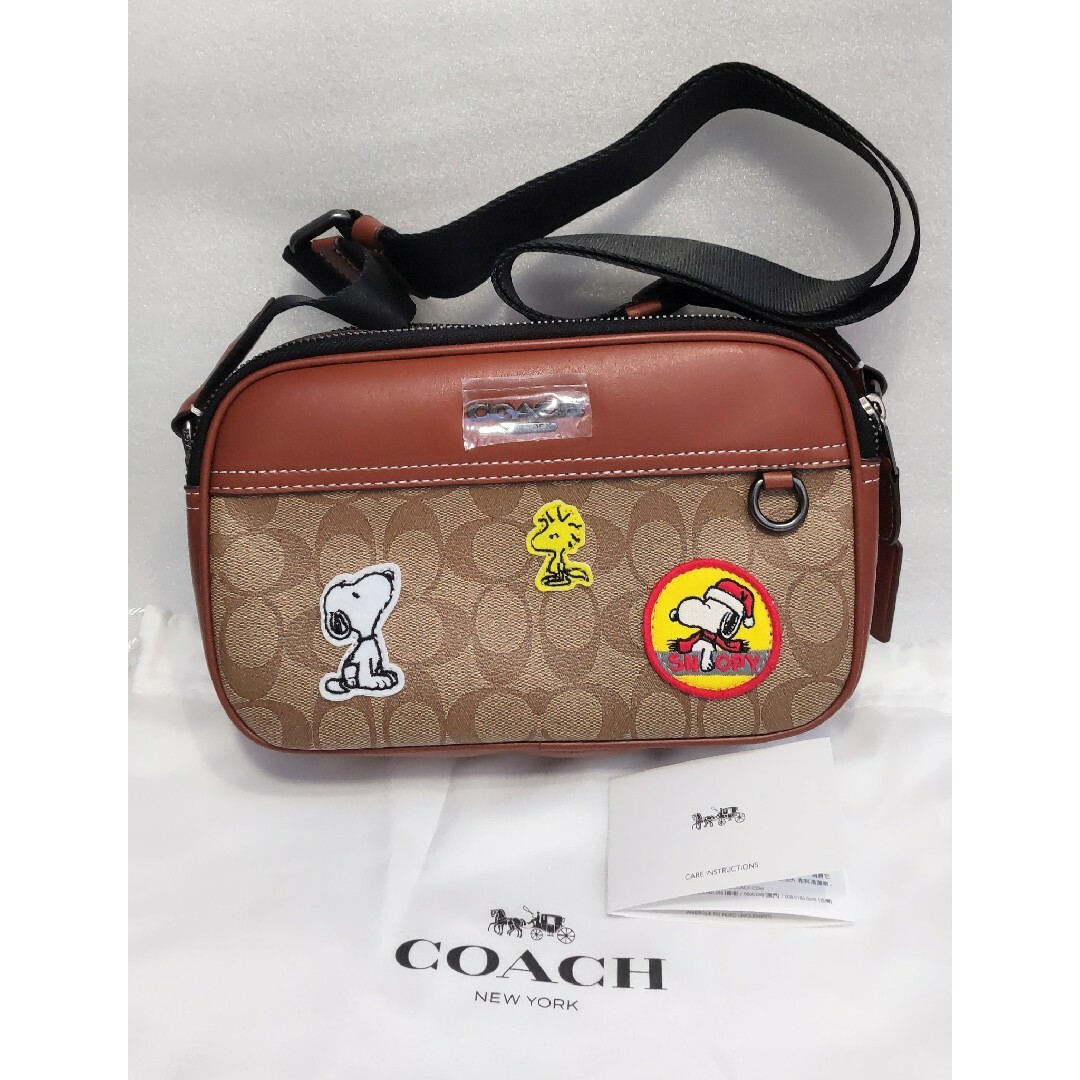 ●新品 未使用 COACH コーチ ショルダーバック スヌーピー ブラウン 1