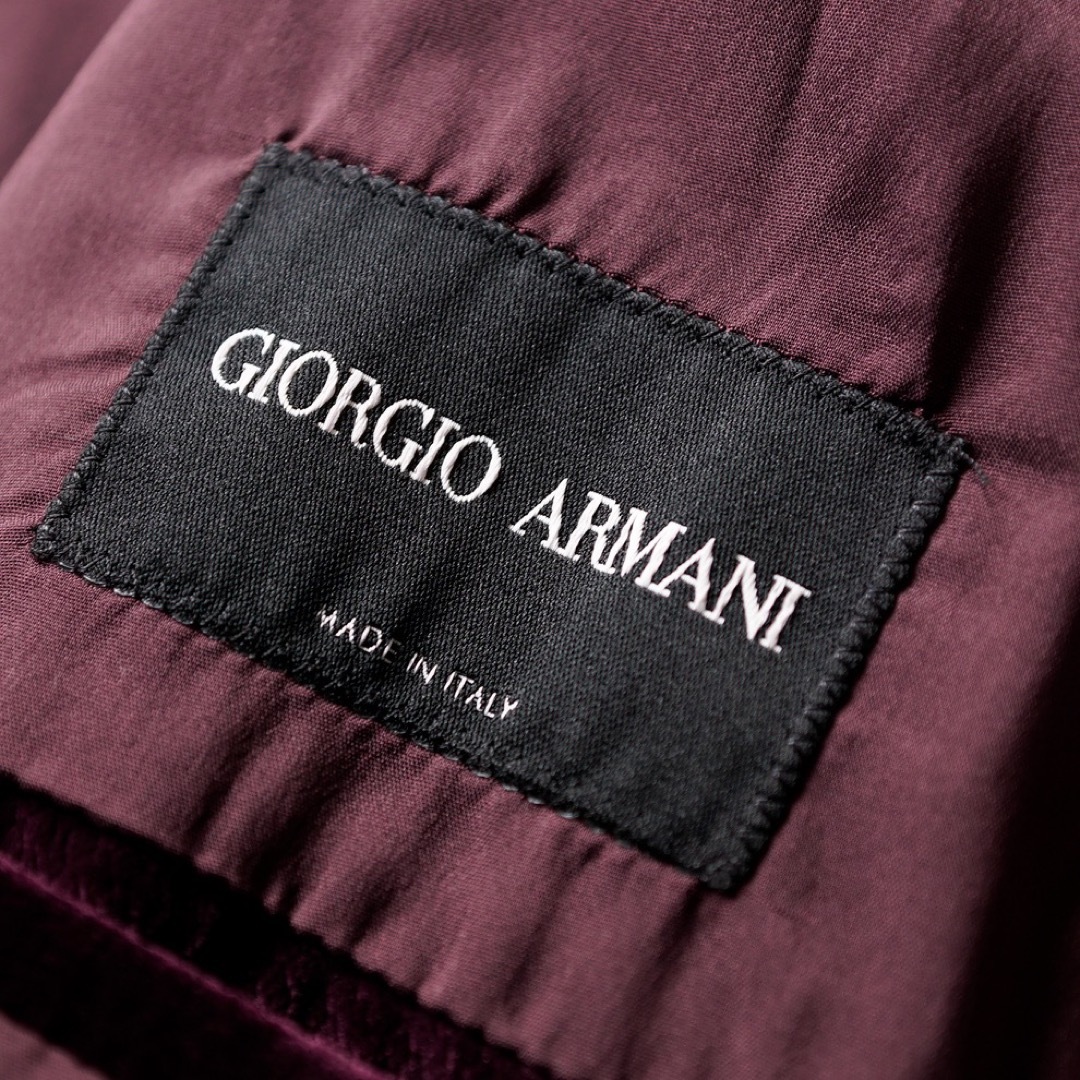 新品GIORGIO ARMANIベルベットジャケット54Rジョルジオアルマーニ