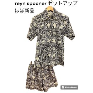 90年代 レインスプーナー REYNSPOONER プルオーバー 総柄 ラハイナセーラー 水着タグ ビキニタグ ボタンダウン ハワイアンアロハシャツ ハワイ製 メンズL ヴィンテージ /eaa117240