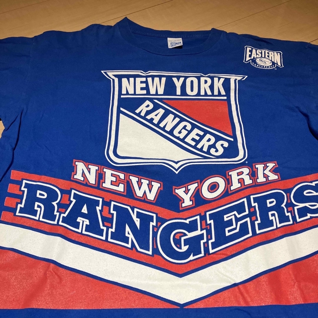 BOUNTY HUNTER(バウンティハンター)のUSA製 NEWYORK RANGERS TシャツNHL  vintage90s メンズのトップス(Tシャツ/カットソー(半袖/袖なし))の商品写真