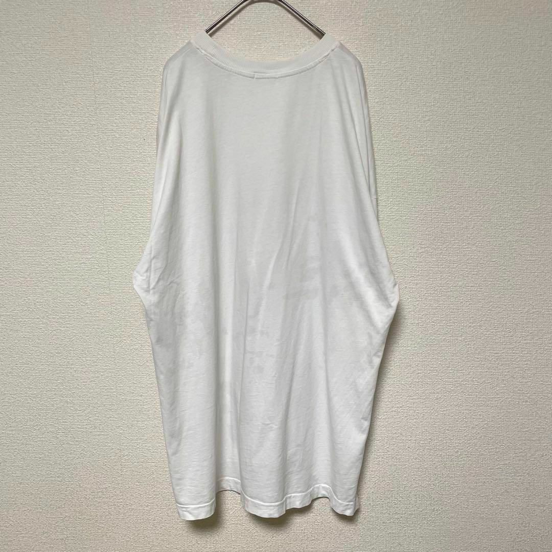GU(ジーユー)のr255 訳あり GU オーバーサイズM トップス 半袖 Tシャツ 白 プリント メンズのトップス(Tシャツ/カットソー(半袖/袖なし))の商品写真