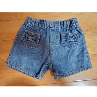 オシュコシュ(OshKosh)のOSHKOSH B'GOSH デニム リボン ショートパンツ 80(パンツ)