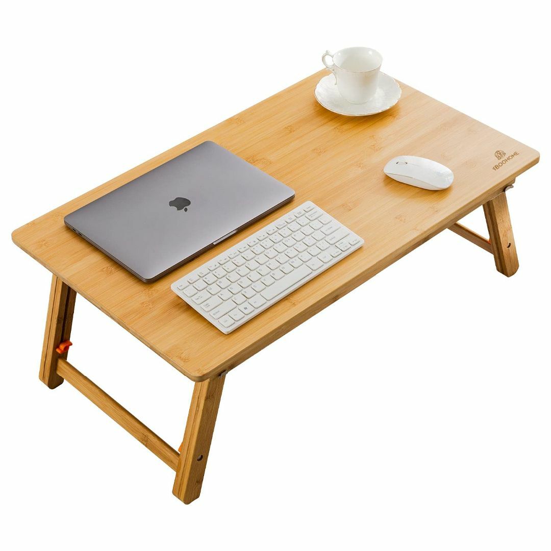【人気商品】ノートパソコンデスク PCスタンド 傷付きにくい 竹製 ベッドテーブ
