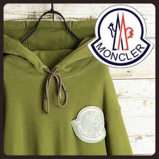 美品✨ MONCLER 半袖 パーカー フード ロゴ ワッペン ブラック S