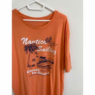 【USA古着】プリントTシャツ　オレンジ(Tシャツ/カットソー(半袖/袖なし))