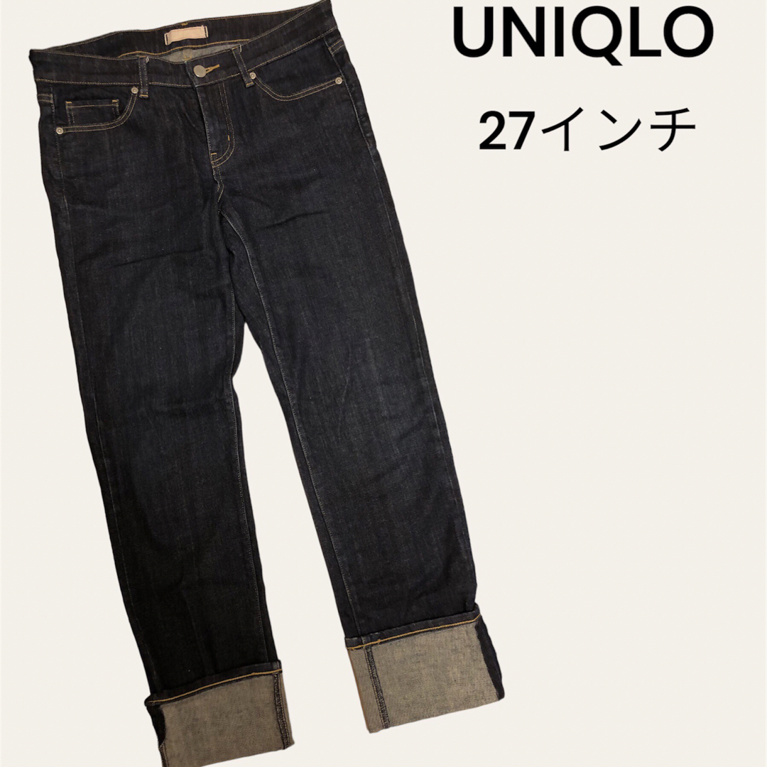 UNIQLO(ユニクロ)のユニクロ　27インチ　デニムスリム レディースのパンツ(デニム/ジーンズ)の商品写真