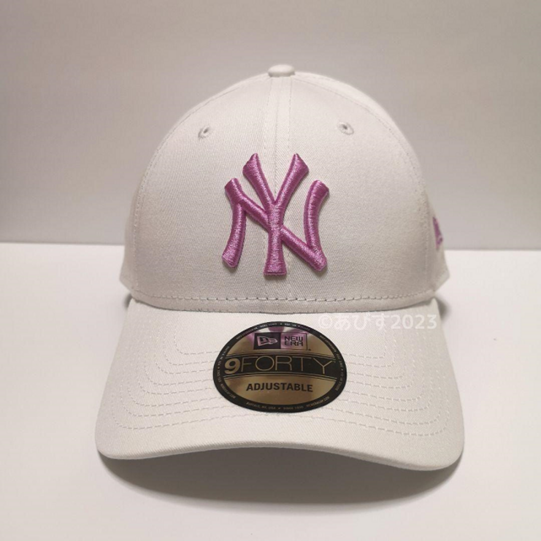 NEW ERA(ニューエラー)の【海外限定】ニューエラ NY ヤンキース ホワイト × ピンク 白 正規品 メンズの帽子(キャップ)の商品写真