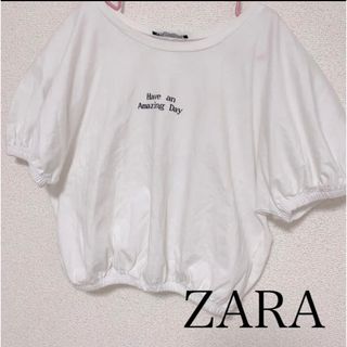 ザラ(ZARA)のZARA  ショート丈トップス　Tシャツ(Tシャツ(半袖/袖なし))