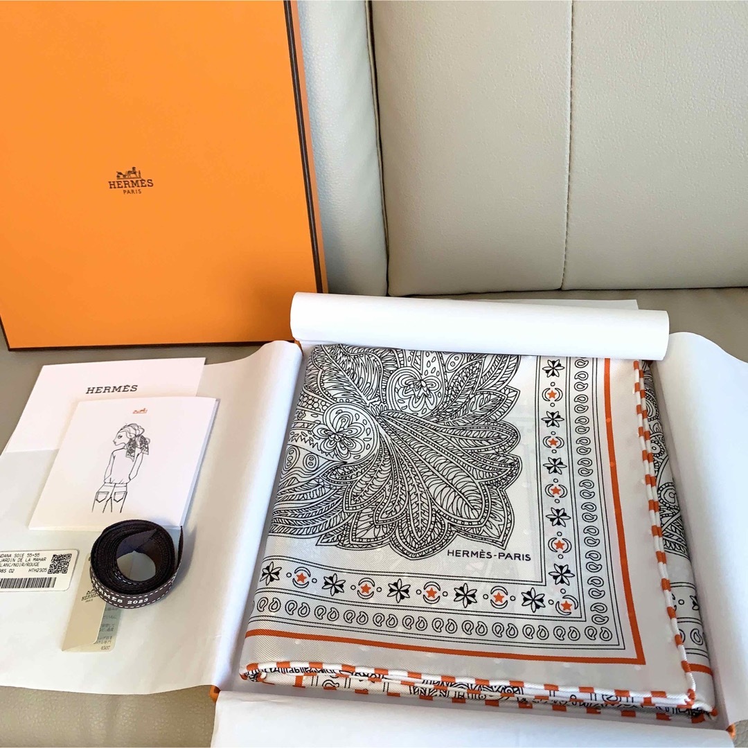 バンダナカレ マハラニの庭 カレ55 箱付 HERMES-