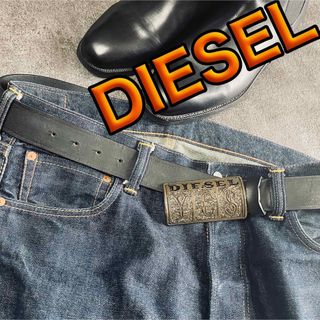 DIESEL - 美品 ディーゼル メンズ 黒 本革ベルト の通販 by