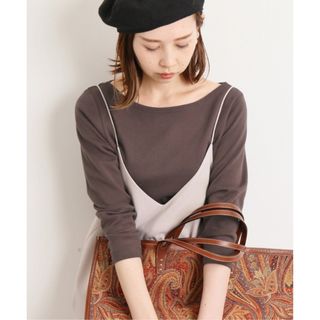 イエナ(IENA)のAURALEE*IENA 別注ボートネックTシャツ(カットソー(長袖/七分))