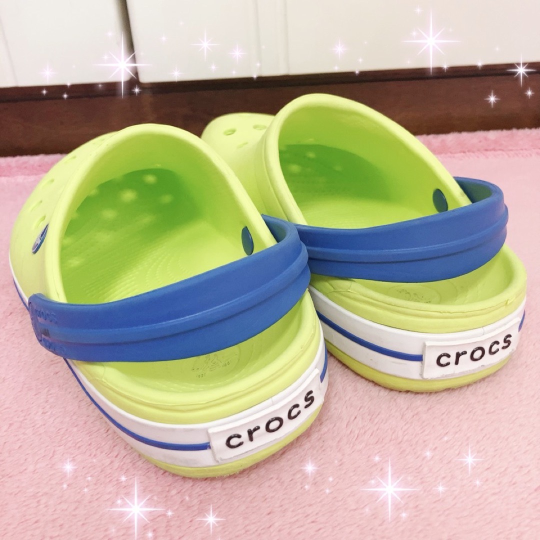 crocs(クロックス)の☆クロックス キッズ☆クロックバンド キッズ☆テニスボールグリーン☆20cm キッズ/ベビー/マタニティのキッズ靴/シューズ(15cm~)(サンダル)の商品写真