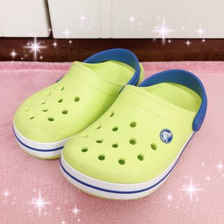 クロックス(crocs)の☆クロックス キッズ☆クロックバンド キッズ☆テニスボールグリーン☆20cm(サンダル)