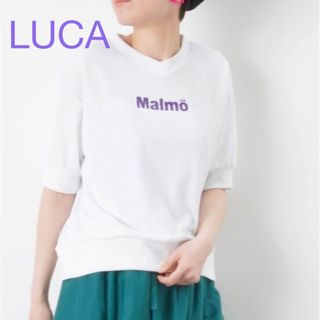 LUCA - LUCA maison O  Vネック　半袖　Tシャツ