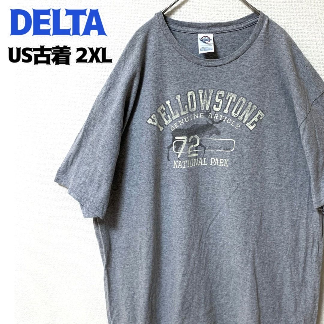 DELTA(デルタ)のUS古着 DELTA プリントTシャツ アニマル 鹿 イエローストーン ゆるだぼ メンズのトップス(Tシャツ/カットソー(半袖/袖なし))の商品写真