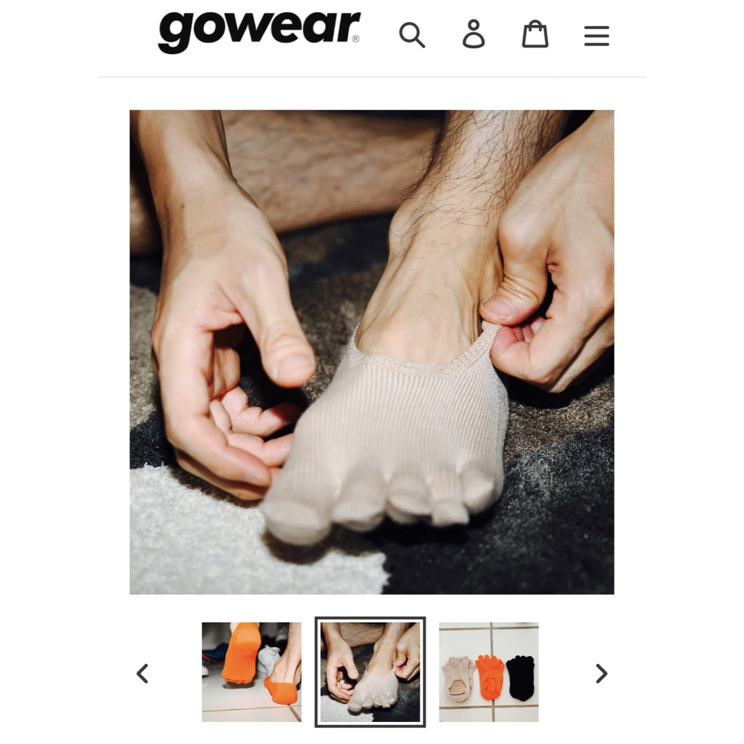 gowear メンズ5本指スポーツソックス　3色セット　スニーカーソックス　靴下 メンズのレッグウェア(ソックス)の商品写真