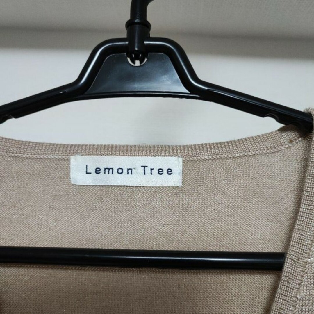 レディース Lサイズ カーディガン ゴールド Lemon tree ビーズ レディースのトップス(カーディガン)の商品写真
