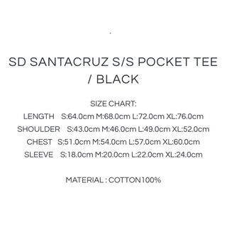 【XL】SD SANTACRUZ S/S POCKET TEE / WHITE