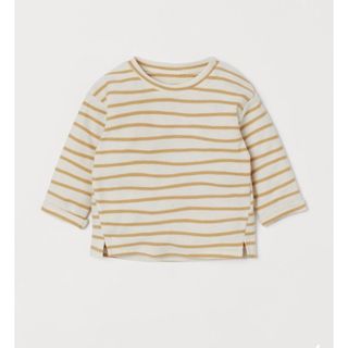 エイチアンドエム(H&M)のＨ&M ストライプコットンジャージートップス 90(Tシャツ/カットソー)