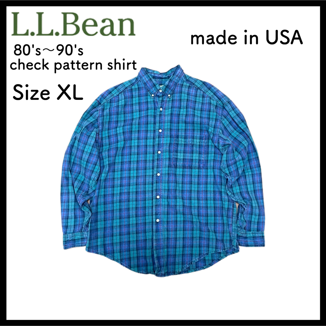 【USA製】80's〜90's L.L.Bean check shirt | フリマアプリ ラクマ