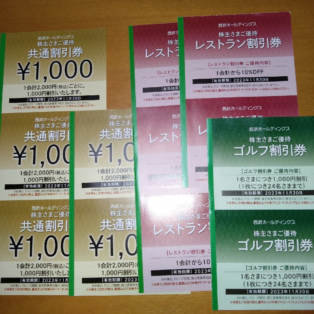 西武ホールディングス株主優待共通割引券5枚他の通販 by 楽天
