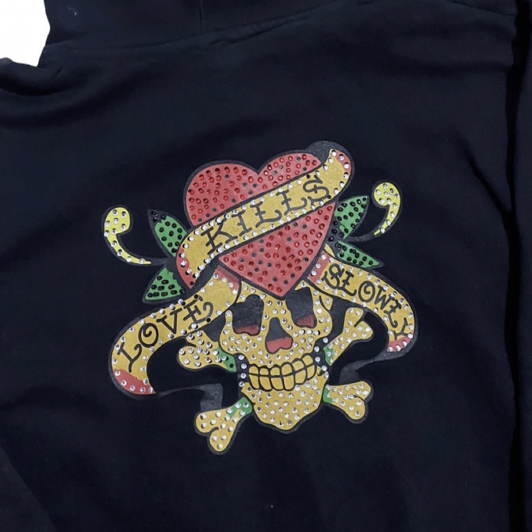 Ed Hardy ラインストーン　パーカー