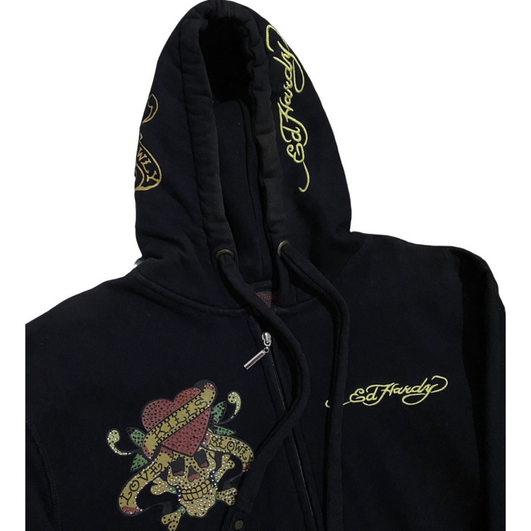 Ed Hardy ラインストーン　パーカー