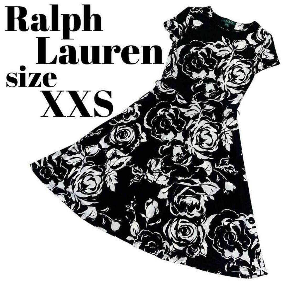 Ralph Lauren(ラルフローレン)の【高級】LAUREN RALPH LAUREN 膝丈ワンピース 花柄 Aライン レディースのワンピース(ひざ丈ワンピース)の商品写真