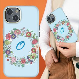 花輪のスマホケース iPhone Android スマホケース 花柄 フラワー (iPhoneケース)