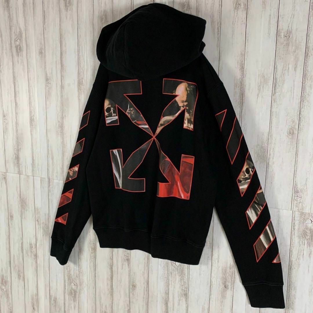 正規 19AW OFF-WHITE オフホワイト アローロゴ パーカー - パーカー