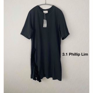 スリーワンフィリップリム(3.1 Phillip Lim)の【新品】3.1 Phillip Lim  半袖 Tシャツワンピース(ミニワンピース)