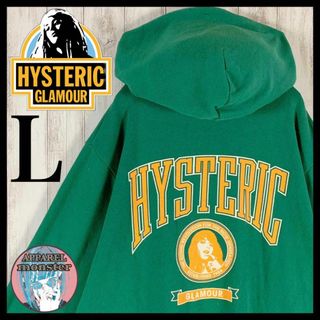 HYSTERIC GLAMOUR　加工パーカーS　グリーン　メンズレディース