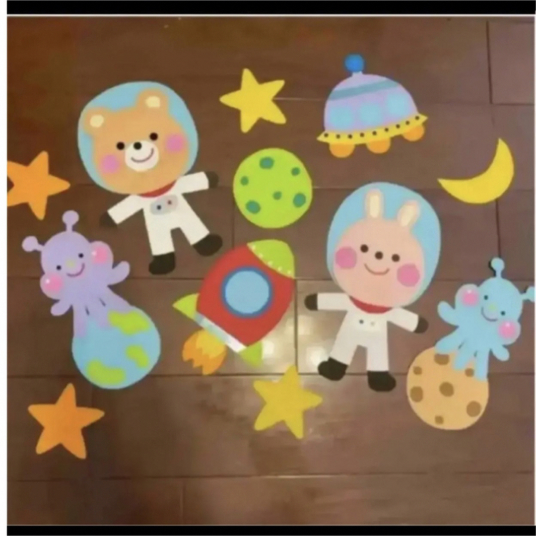 宇宙年中保育壁面 ハンドメイドのハンドメイド その他(その他)の商品写真