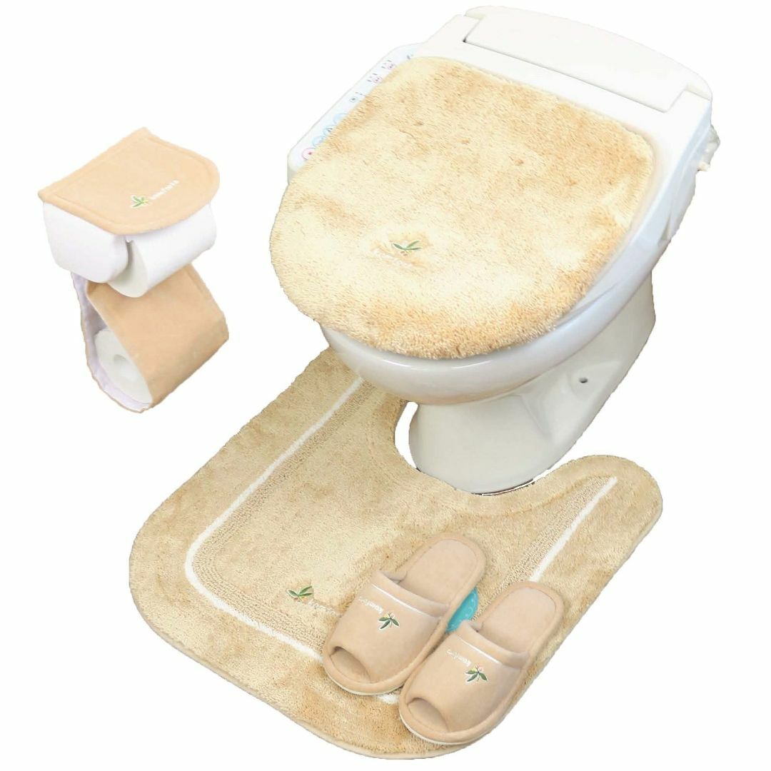 トイレマット セット 4点 北欧 (レギュラーサイズトイレマット+兼用