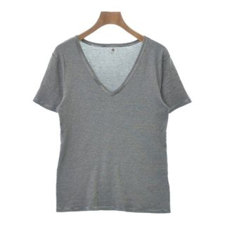 プチバトー(PETIT BATEAU)のPETIT BATEAU Tシャツ・カットソー L 紺x白(ボーダー) 【古着】【中古】(カットソー(半袖/袖なし))