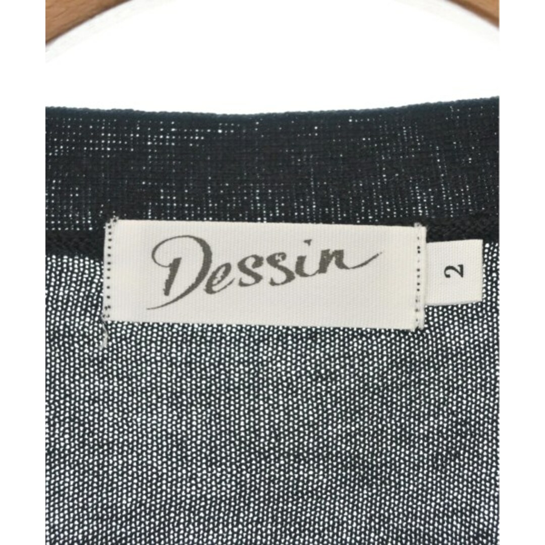 Dessin(デッサン)のDessin デッサン カーディガン 2(M位) 黒 【古着】【中古】 レディースのトップス(カーディガン)の商品写真