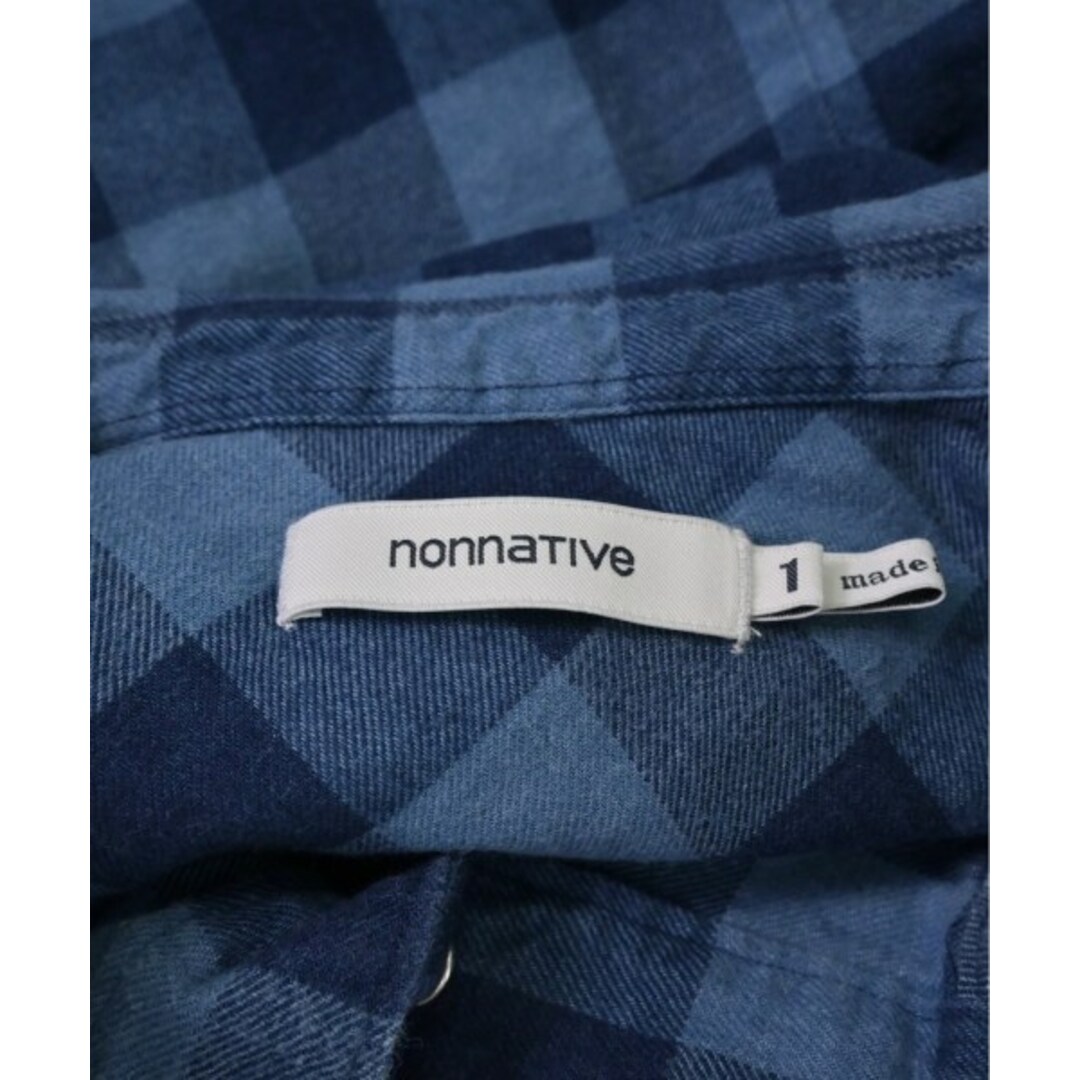 nonnative(ノンネイティブ)のnonnative カジュアルシャツ 1(S位) 青x紺(チェック) 【古着】【中古】 メンズのトップス(シャツ)の商品写真