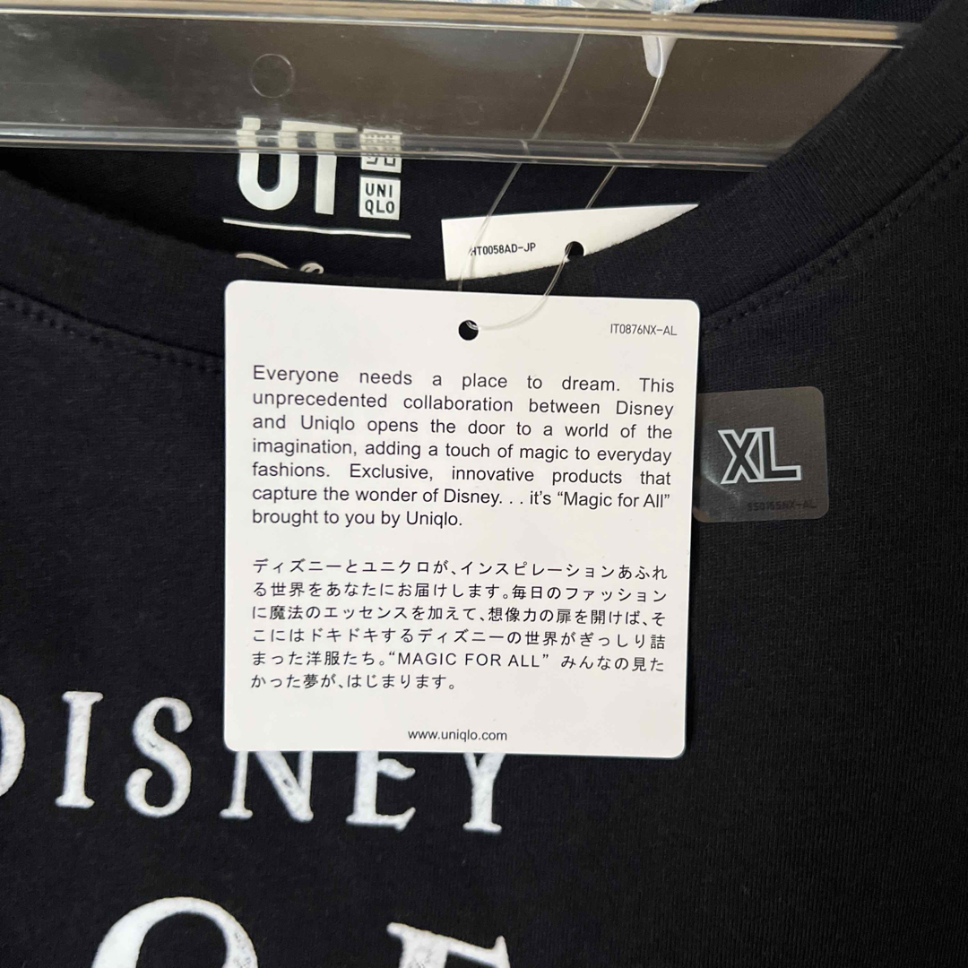 ふしぎの国のアリス(フシギノクニノアリス)の新品タグ付●UNIQLO UT 不思議の国のアリス Tシャツ　XL ブラック レディースのトップス(Tシャツ(半袖/袖なし))の商品写真