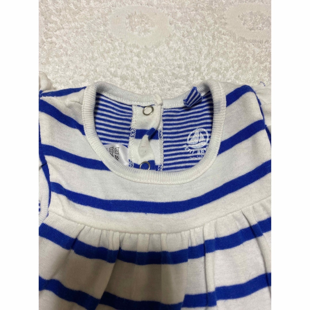 PETIT BATEAU(プチバトー)のプチバトー　２着　60cm  キッズ/ベビー/マタニティのベビー服(~85cm)(ロンパース)の商品写真