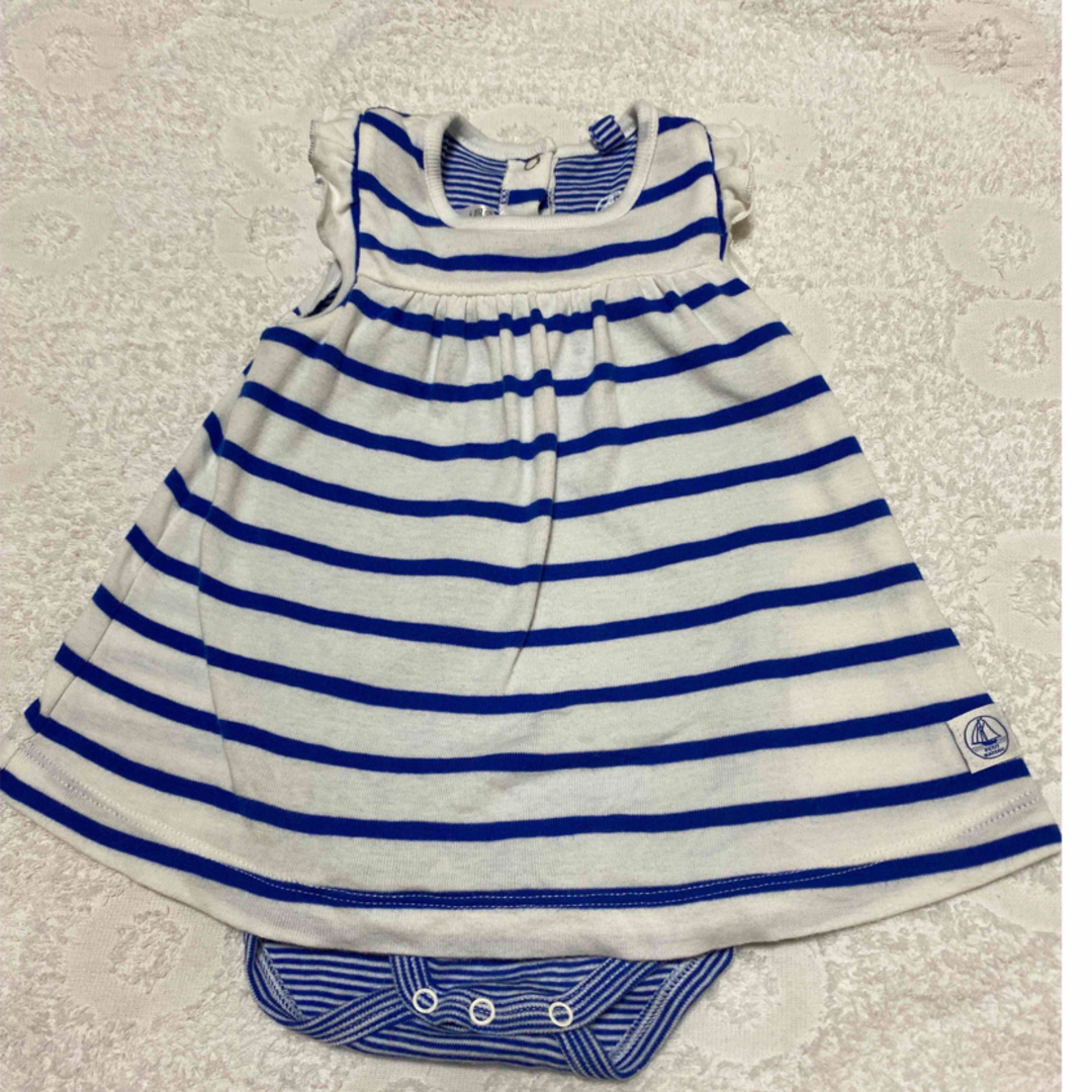 PETIT BATEAU(プチバトー)のプチバトー　２着　60cm  キッズ/ベビー/マタニティのベビー服(~85cm)(ロンパース)の商品写真