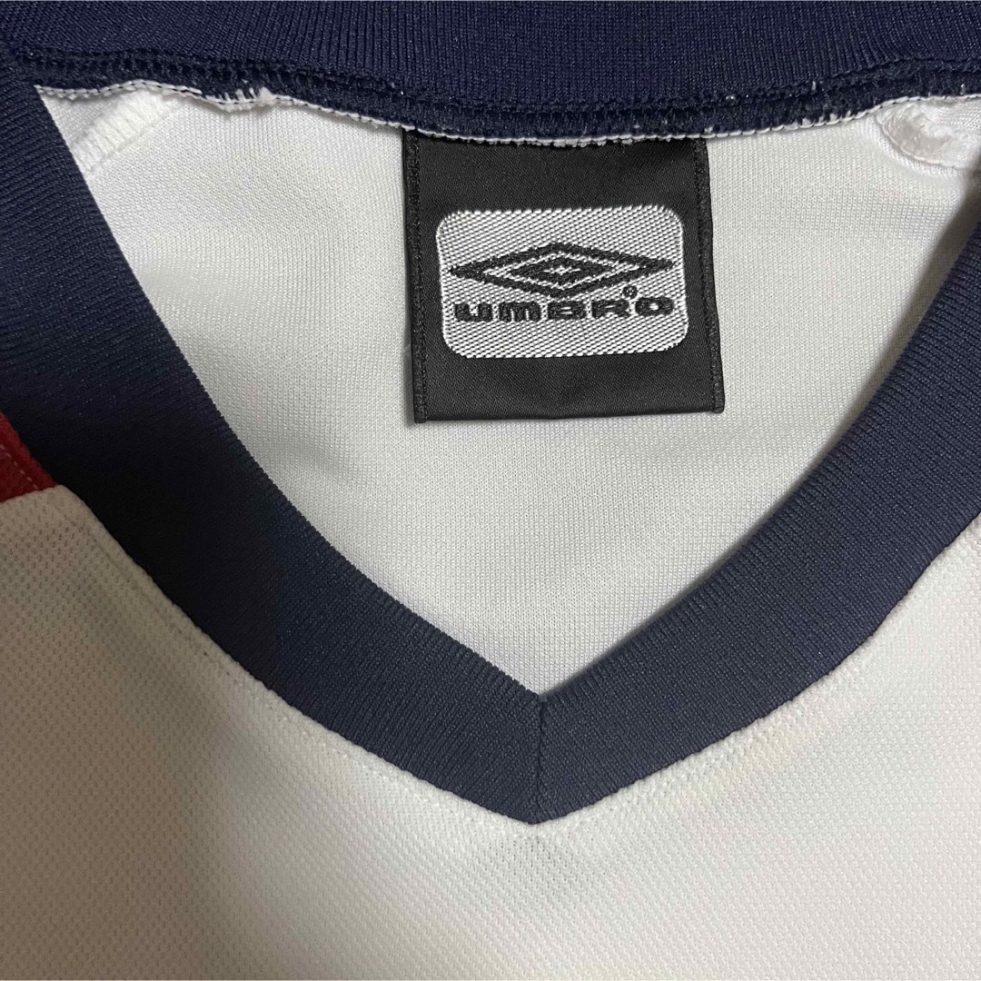 00’s UMBRO サッカーシャツ リンガーT イングランドカラー Y2K 4